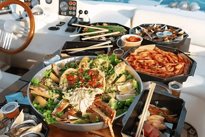 Yacht dining experience